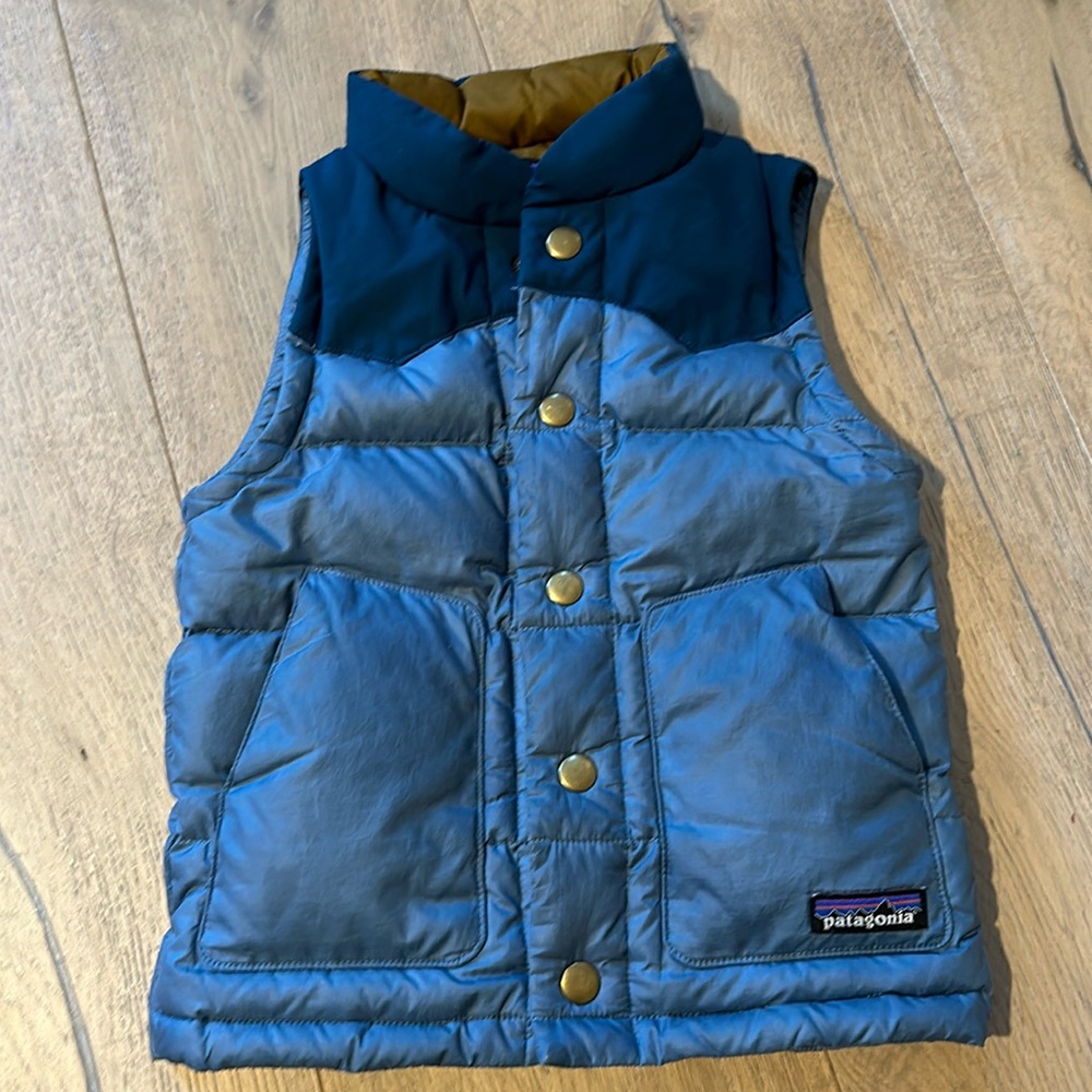 Patagonia Boys Down Vest - Blue - Size 3T